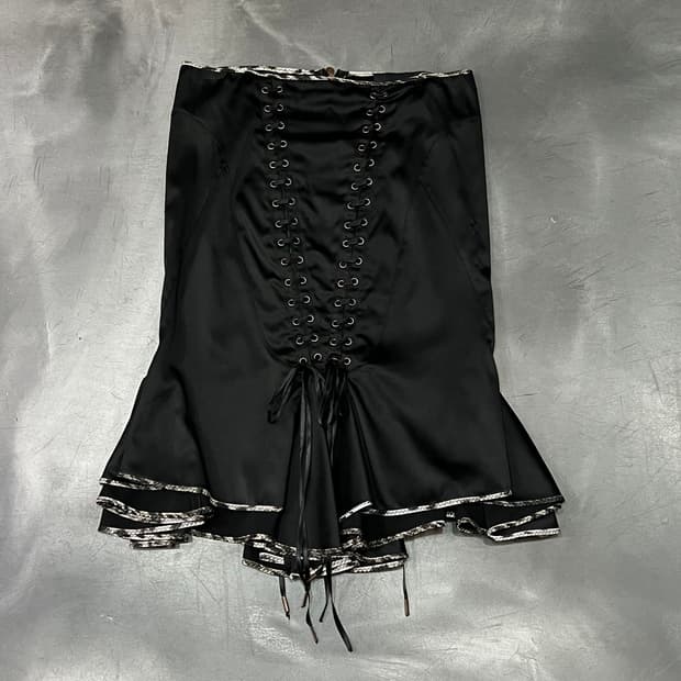  저스트카발리 코르셋 레이스업 스커트 y15209