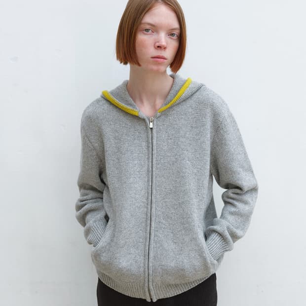 엔조블루스 코지 니트 후드집업