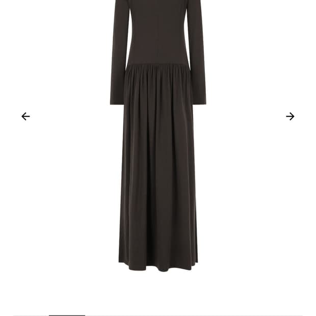 (구해요)Mock Neck Jersey Dress, Brown