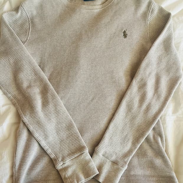 정품 큐알 폴로 오트밀 와플티