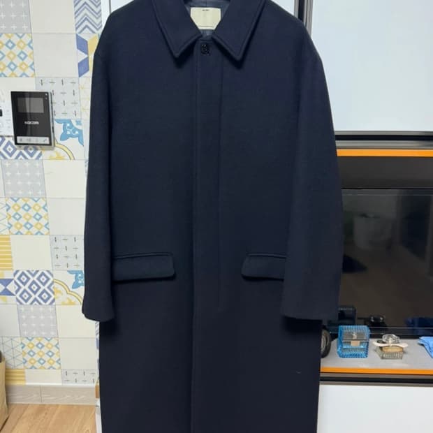 [2] 22fw 포터리(pottery) 멜튼 울 맥코트 다크네이비