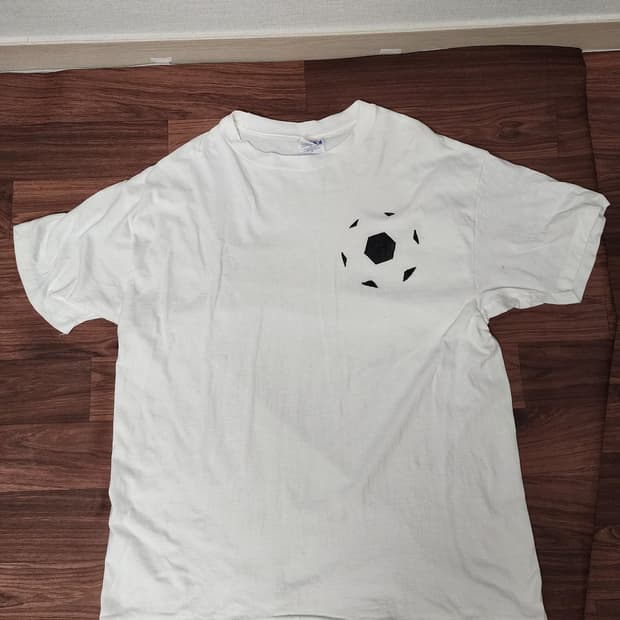 90년대 싱글스티치 Hanes  축구공 반팔티 XL
