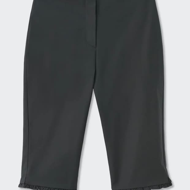 Cosmoss frill capri pants charcoal