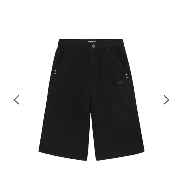 애즈온 black burmuda pants