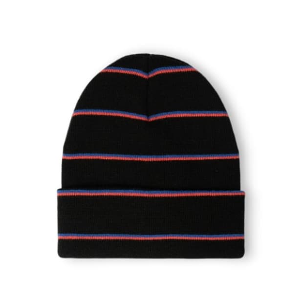 원더랜드 스트라이프 블랙 니트 비니 팝니다.