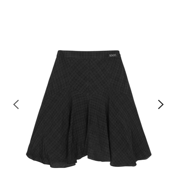애즈온 london check midi skirt