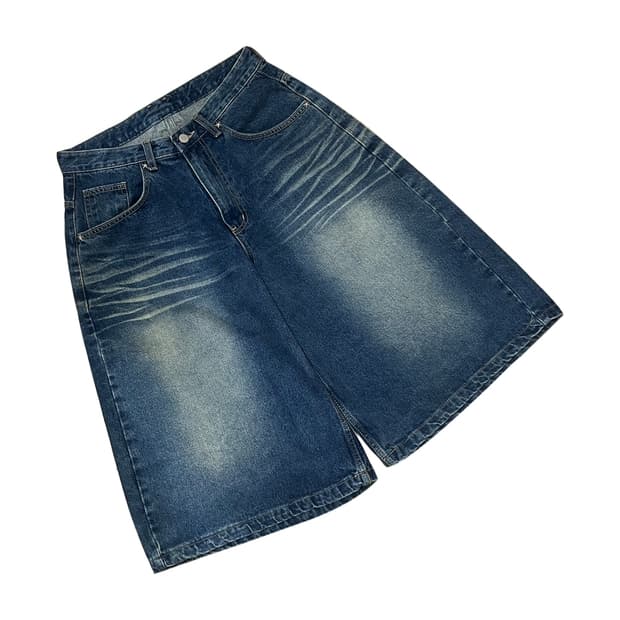 이지노이지 버뮤다 데님 팬츠 반바지 1사이즈