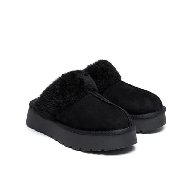 포른른 플랫폼 퍼 슬리퍼