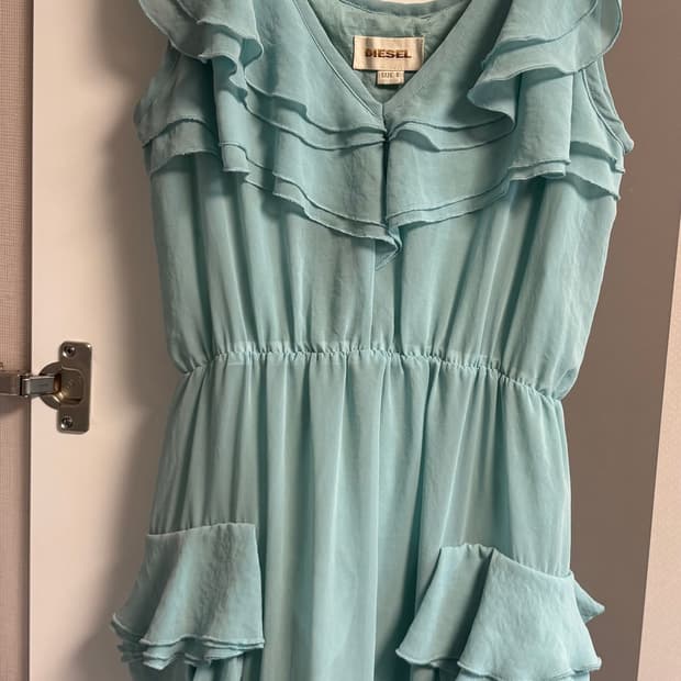 일본 빈티지 디젤 민트 프릴 원피스  