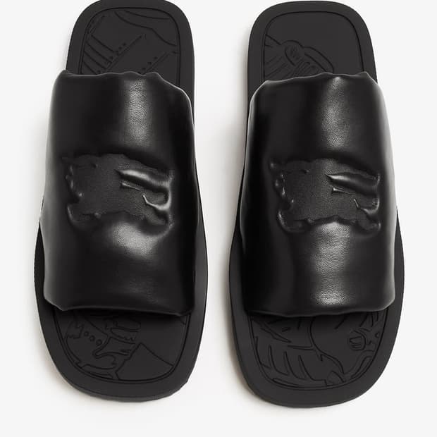 버버리 Burberry EKD Rubber Leather Slides