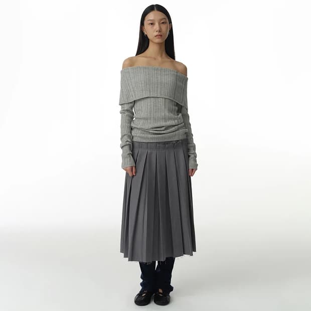 밀로우먼 버클 플리츠 스커트s