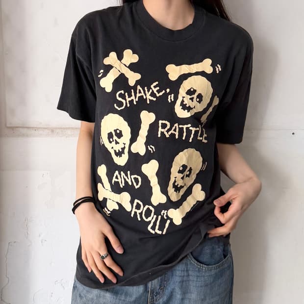 80‘s MADE IN USA 🇺🇸 스컬 반팔