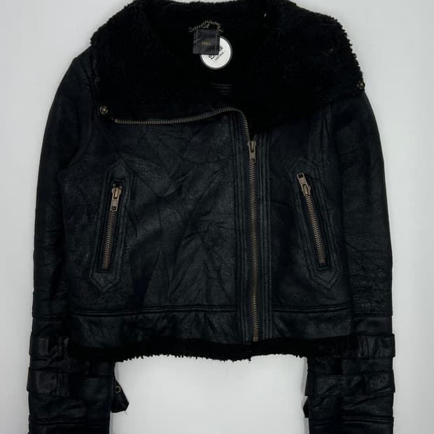 빈티지 크롭 무스탕