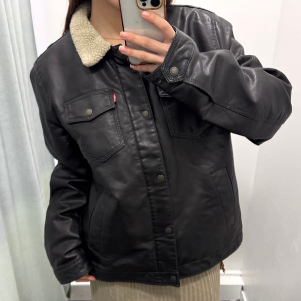 리바이스 페이크 레더 자켓
