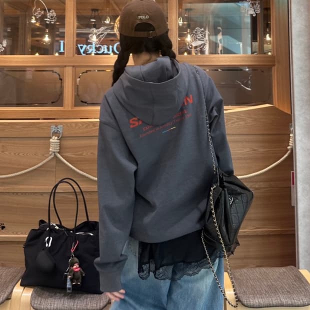 [새 상품] 살로몬 프라이머리 남녀공용 후디 m