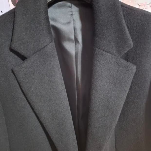 무신사 스탠다드 우먼즈 캐시미어 블렌드 오버 숄더 싱글 코트 S