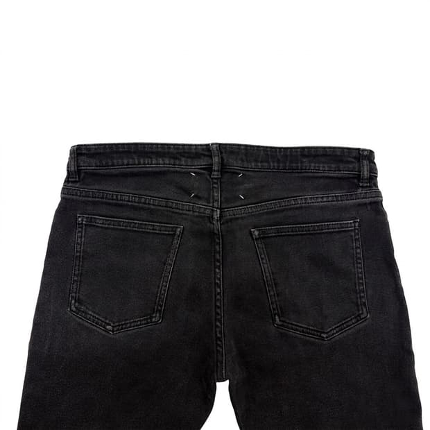 메종 마르지엘라 16SS 존 갈리아노 4스티치 블랙 데님 팬츠 (32사