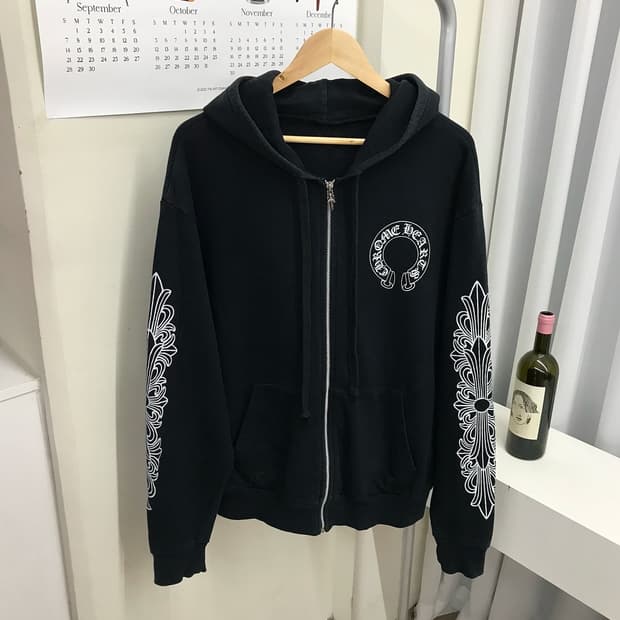 크롬하츠 홀스슈 플로랄 후드집업