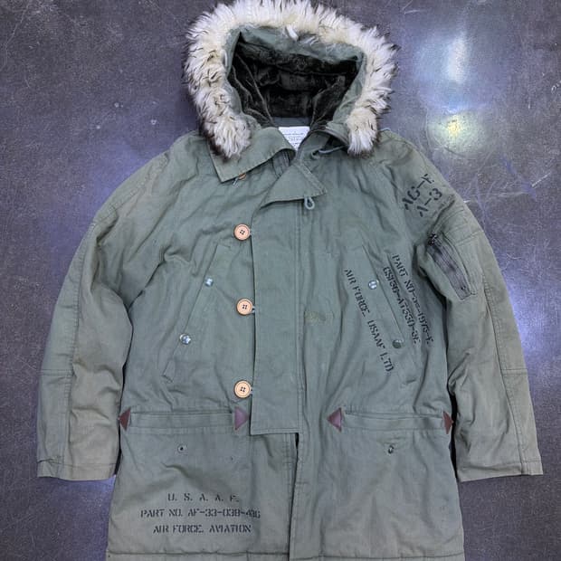 아스페시 N3B 파카 야상 점퍼 자켓 M 레귤러