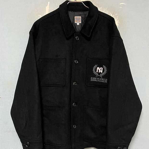 이벳필드 남자 커버울 자켓 블랙 캐주얼 모직 XL 105