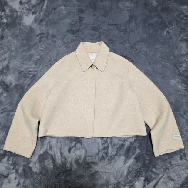 (F)여성 SNAP STITCH 핸드메이드 크롭 울 자켓