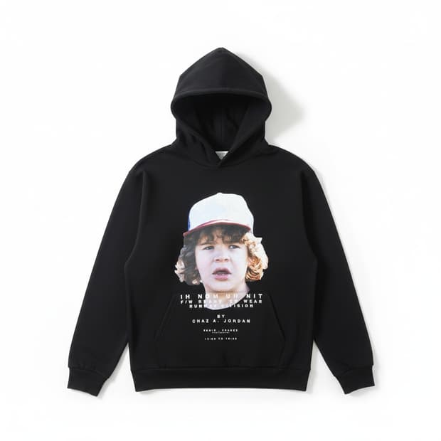 IH NOM UH NIT 기묘한 이야기 더스틴 후드티 블랙 L