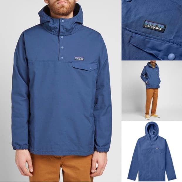 파타고니아 후디 코튼 풀오버 M 블루
