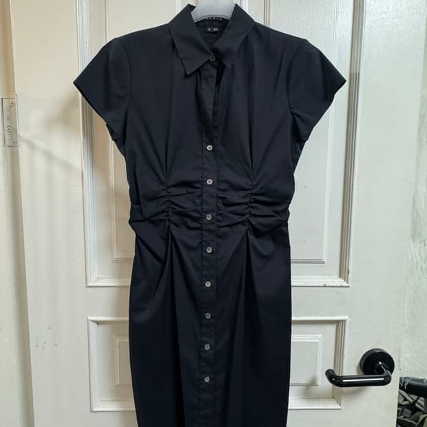 띠어리 Theory 블랙 반팔 셔츠 원피스