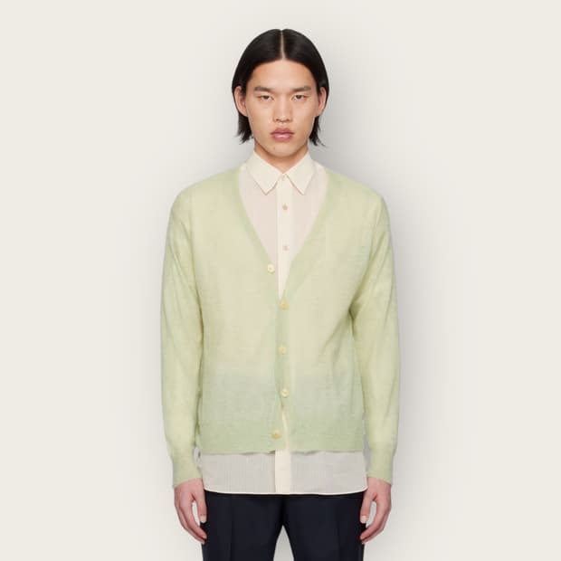 5/ 오라리 24SS 키드 모헤어 시어 니트 가디건