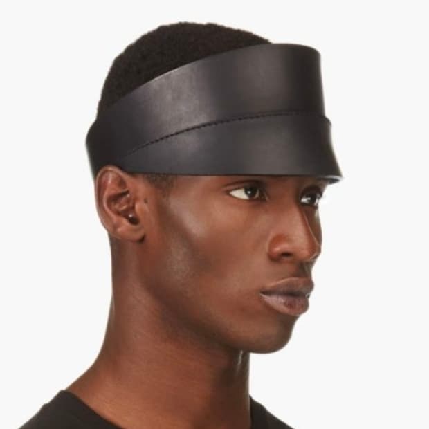 릭오웬스 레더 헤어밴드