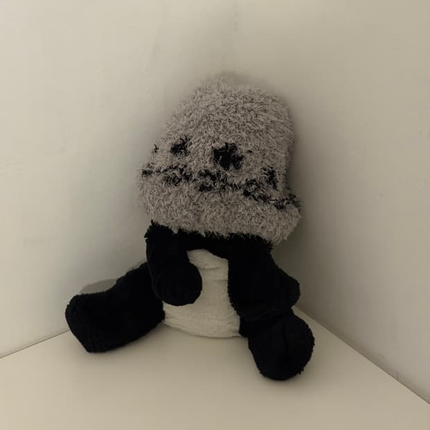 그레이 부클 비니 gray boucle beanie