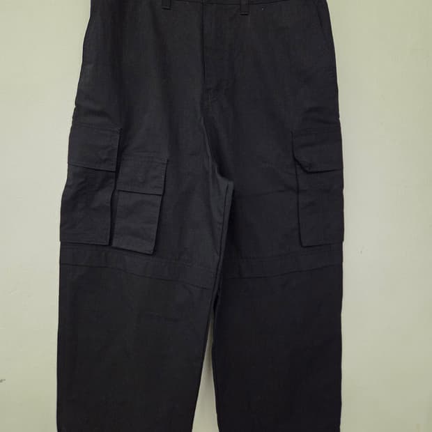 MAISON MINED 블랙 카고 팬츠 48