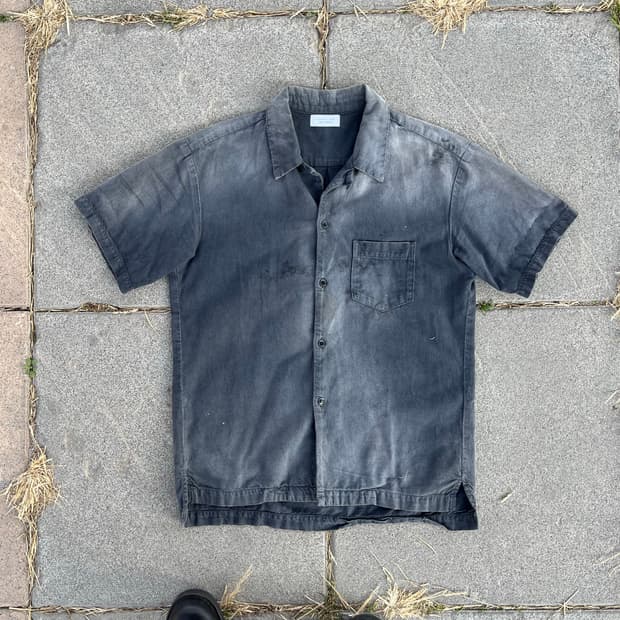 John elliott 19ss 디스트레스드 코튼 캠프 셔츠