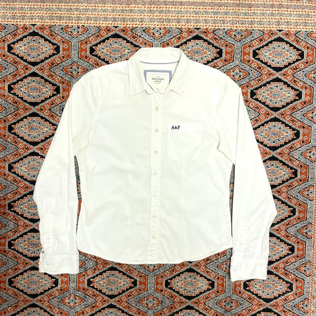  아베크롬비 화이트 옥스포드 셔츠 여성M