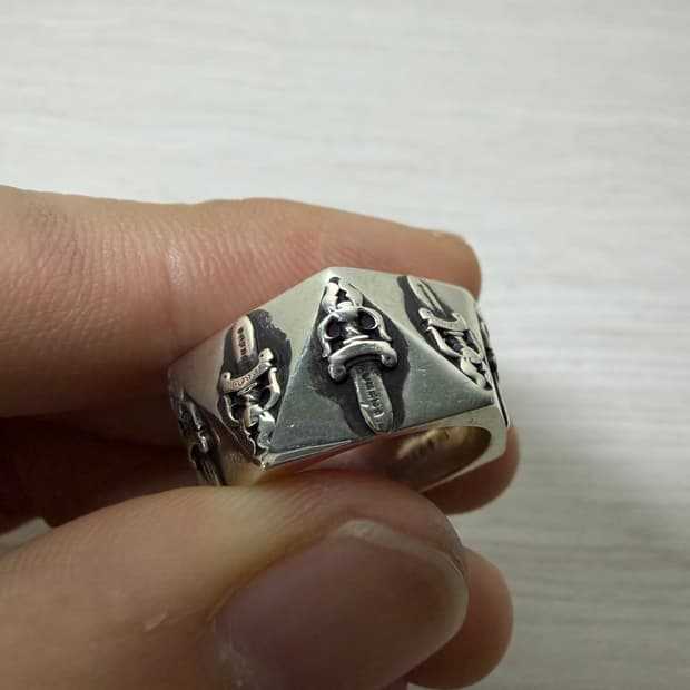 [us7.5] 크롬하츠 대거 펜타곤 링