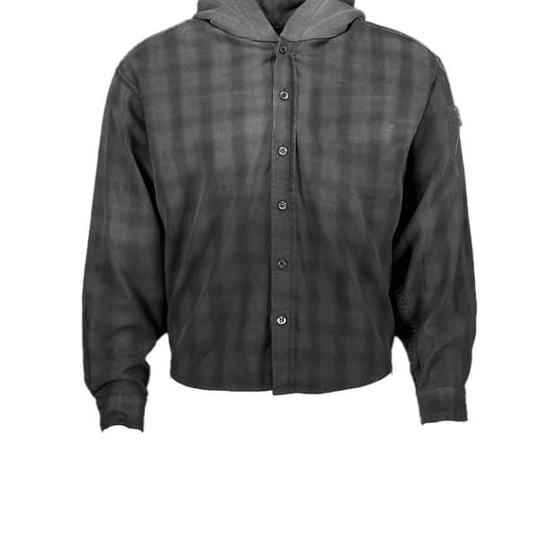 Pog service 빈티지 마원 체크셔츠 차콜