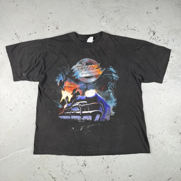 빈티지 ZZ Top Recycler 투어 반팔티