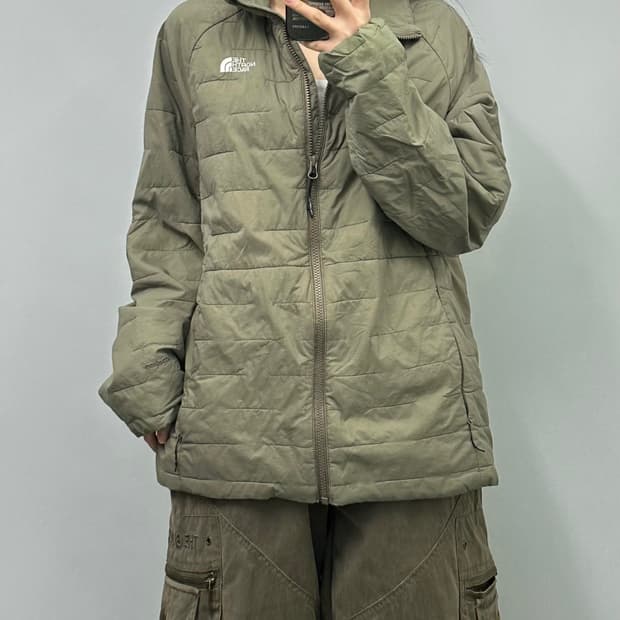 노스페이스 자수로고 베이지 윈드 경량자켓 4.2