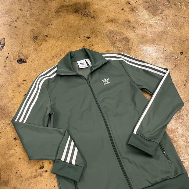 아디다스 카키 베켄바우어 투웨이 져지 트랙탑