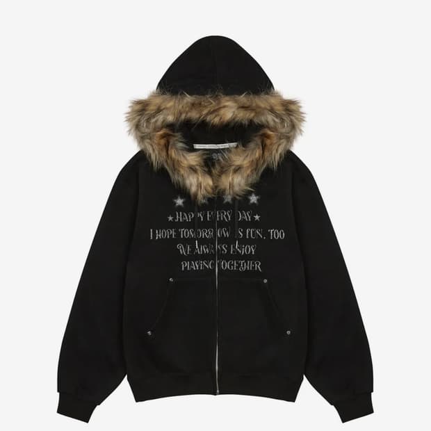 러브이즈트루 퍼 후드집업