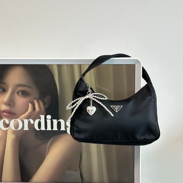 프라다 포코노 나일론 호보백 숄더백 토트백 미니 블랙