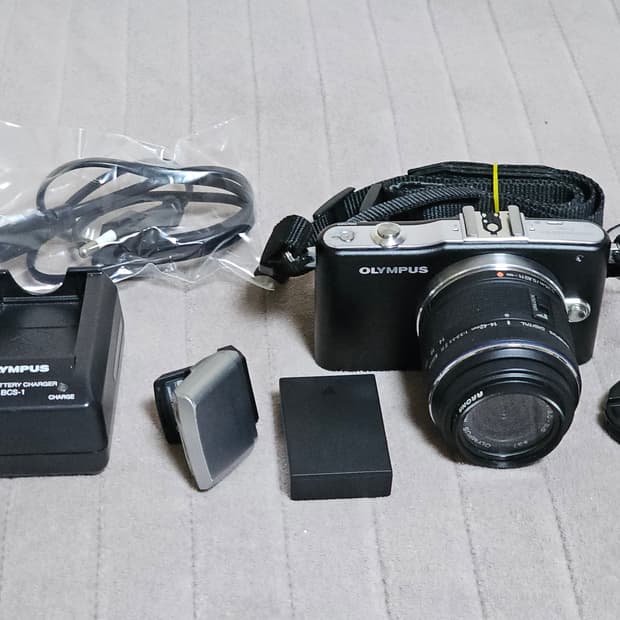 올림푸스 PEN E-PM1 미러리스 카메라