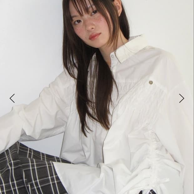 론론 셔링 셔츠 SMOCKED SHIRRING STRING HEM