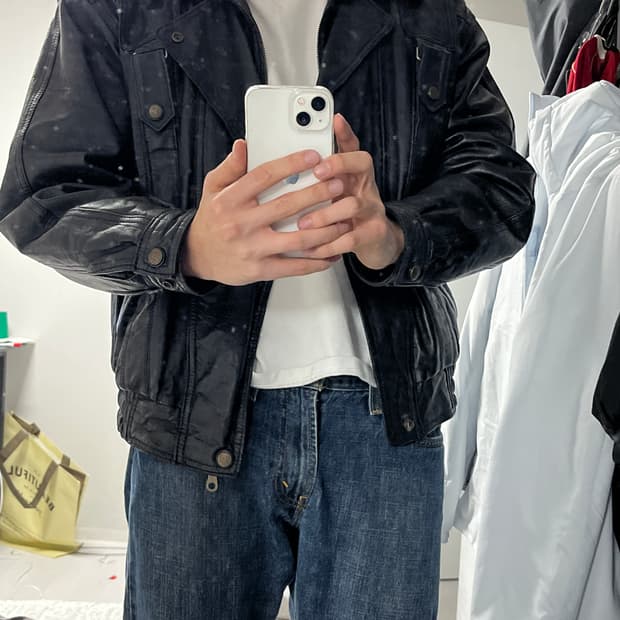 빈티지 양가죽 자켓