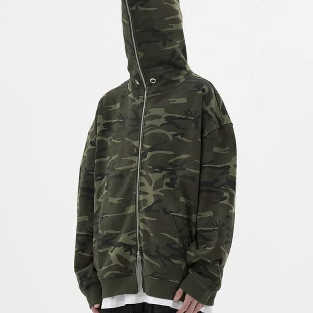 테이크이지  카모 후드집업 기모버전