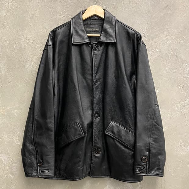 [L-XL] 바나나 리퍼블릭 소가죽 레더 카코트