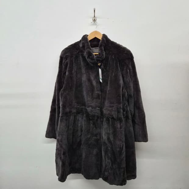 셀린느 밍크 롱 코트 블랙 여성 FREE