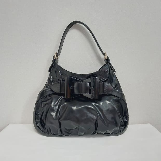 구찌 크리스탈 리본 퀸 호보백 숄더백 블랙 (정품)