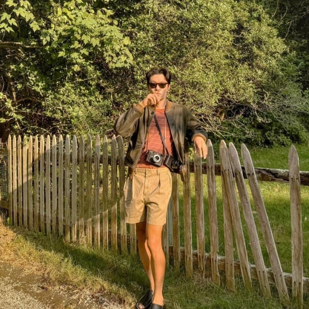 더블알엘 인디고 레더 보머 재킷 라지사이즈