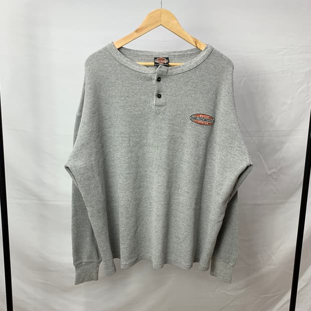 00s usa 할리 데이비슨 헨리넥 와플 롱슬리브